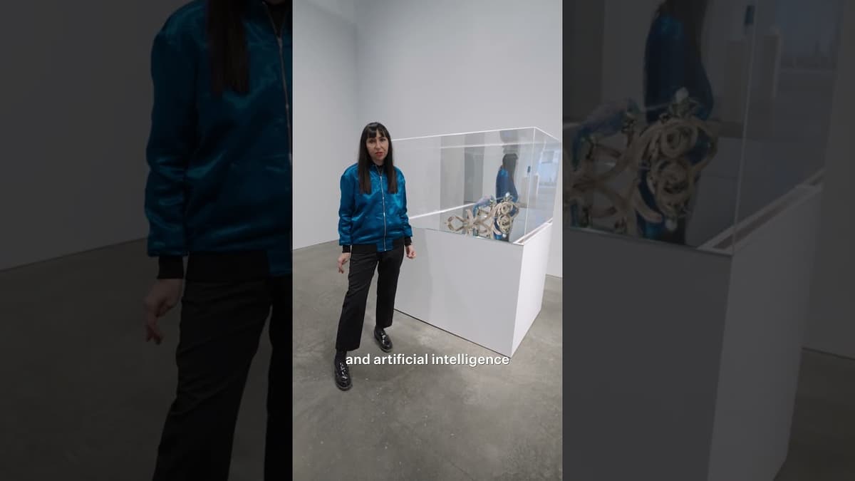 A Chameleon Sculpture Trained by AI Data