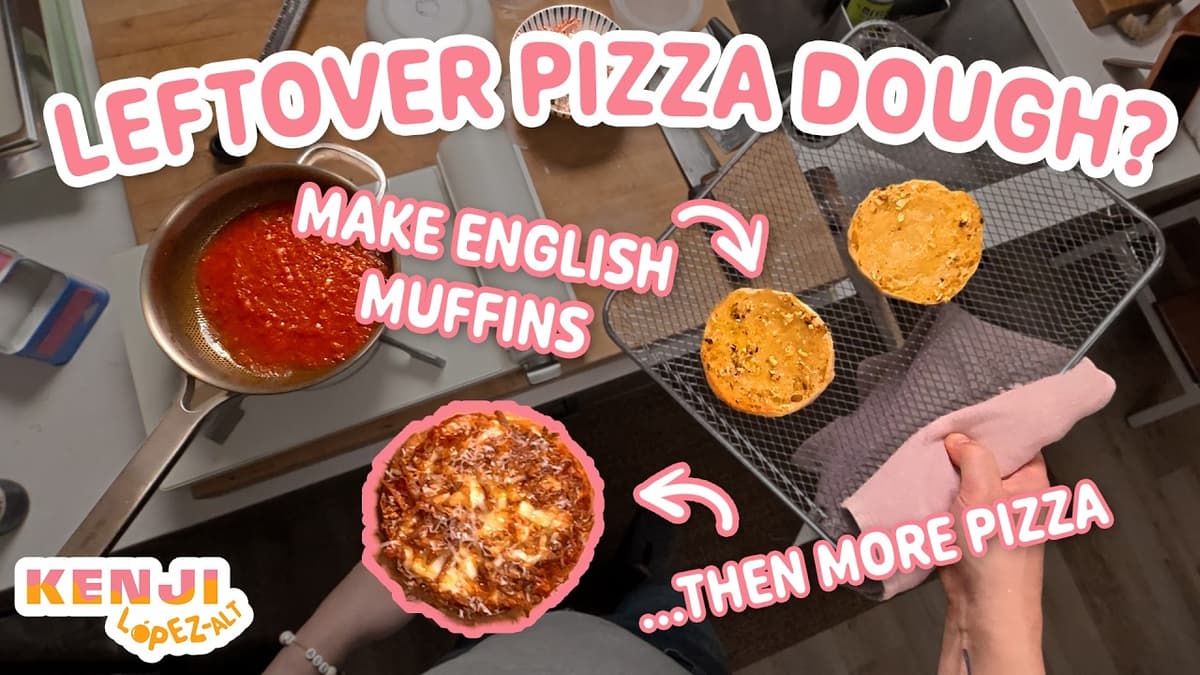 I Made "Leftover Leftover Pizza Dough English Muffin English Muffin Pizzas"