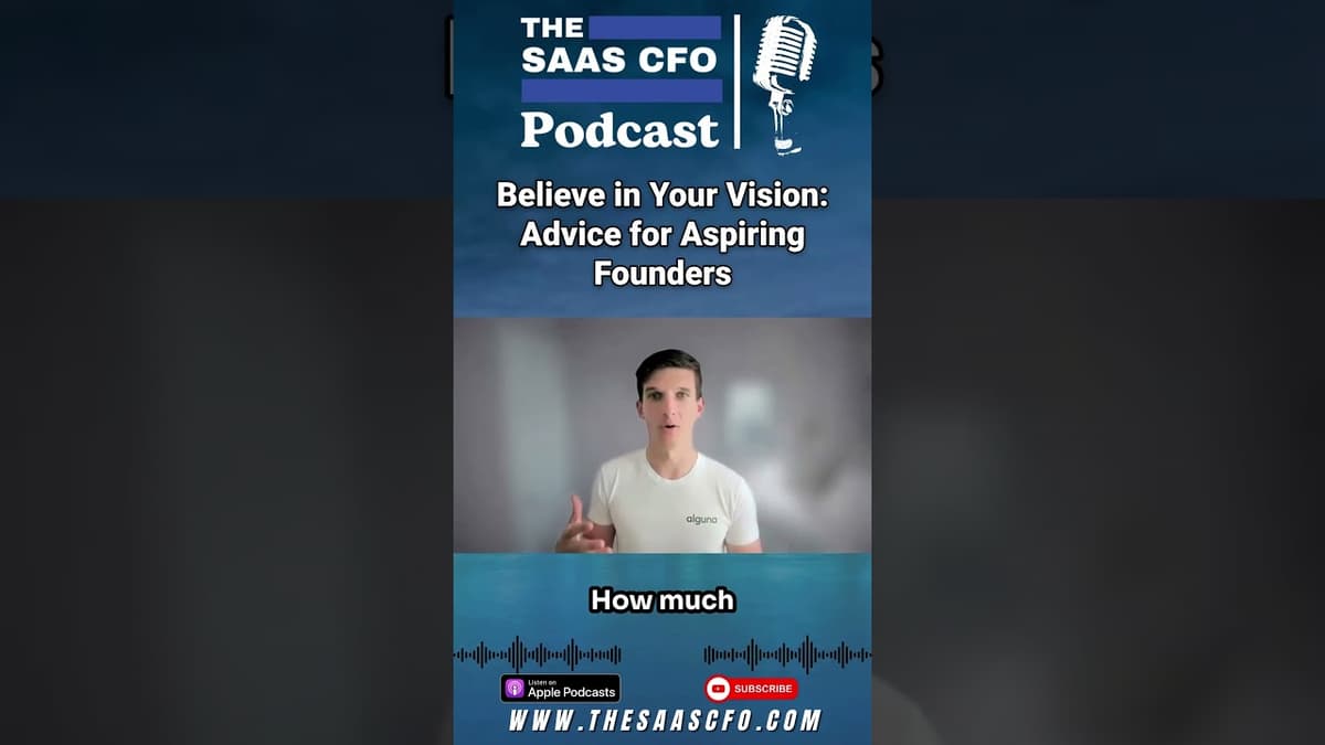 Believe in Your Vision: Advice for Aspiring Founders #saas #shorts #ai #alguna #podcast