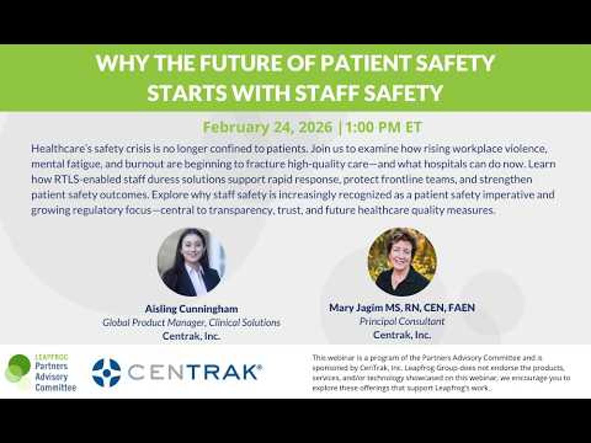 Why the Future of Patient Safety Starts with Staff Safety