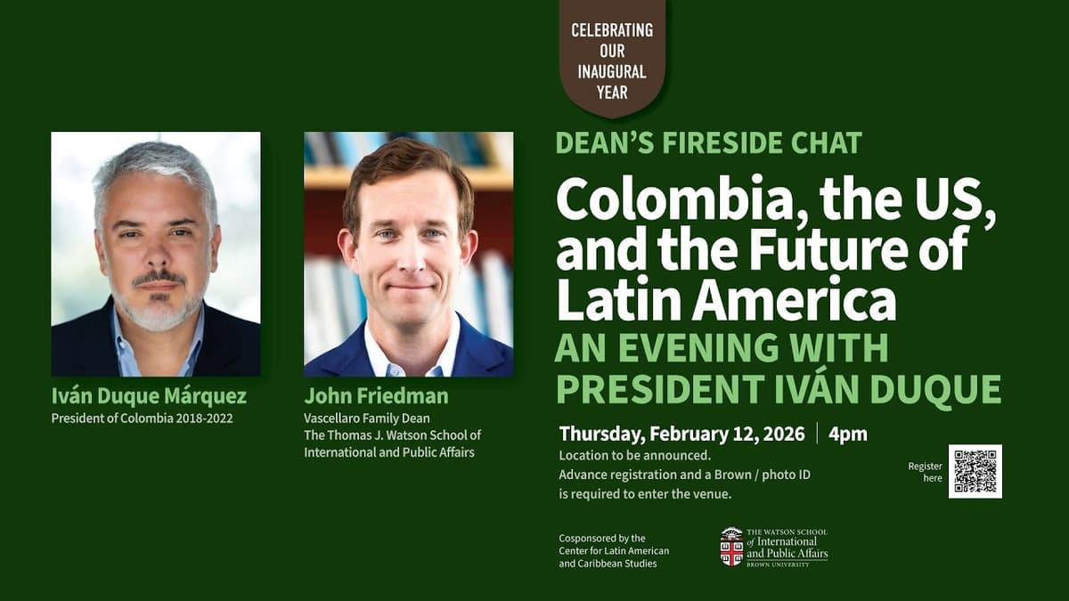 Colombia, the US, and the Future of Latin America: An Evening with President Iván Duque
