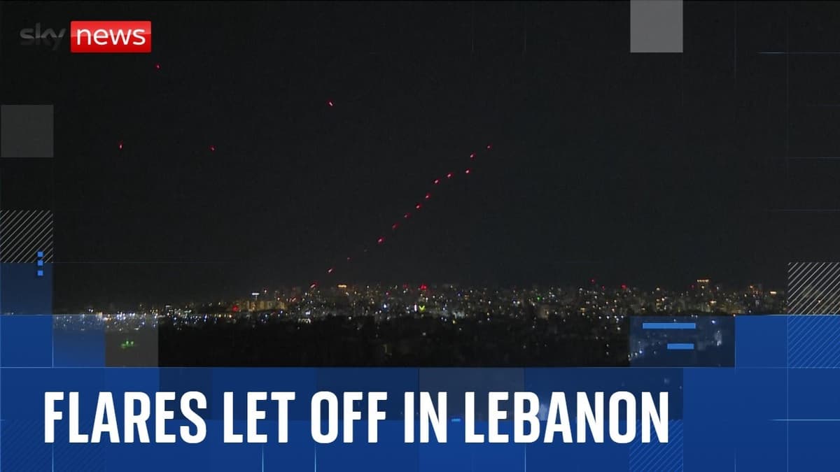 Israel-Lebanon Ceasefire Comes Into Effect as Flares Shoot in the Sky in Beirut