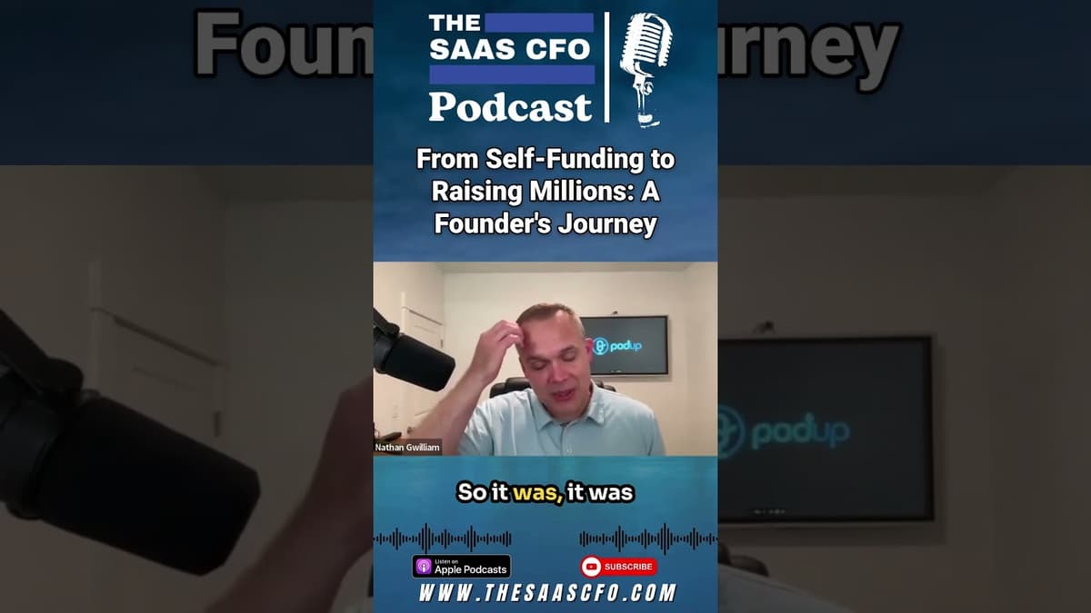 From Self Funding to Raising Millions: A Founder's Journey #saas #podcast #shorts #podup