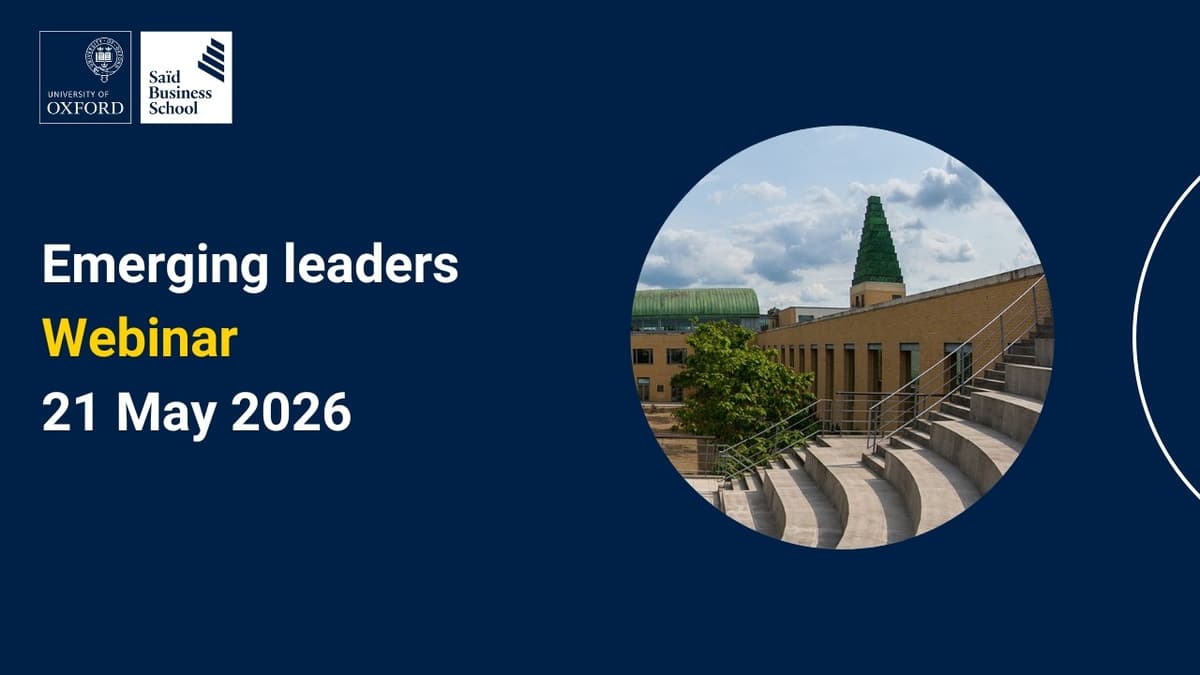 Emerging Leaders Programme Launch Webinar