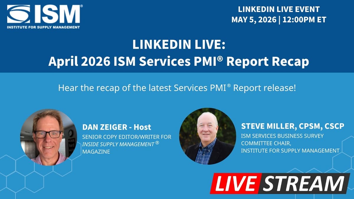 April 2026 ISM Services PMI Report Recap (LinkedIn Live)