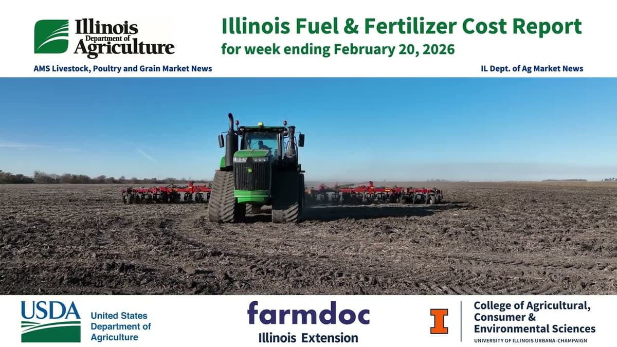 Illinois Fuel and Fertilizer Cost Report for February 20, 2026