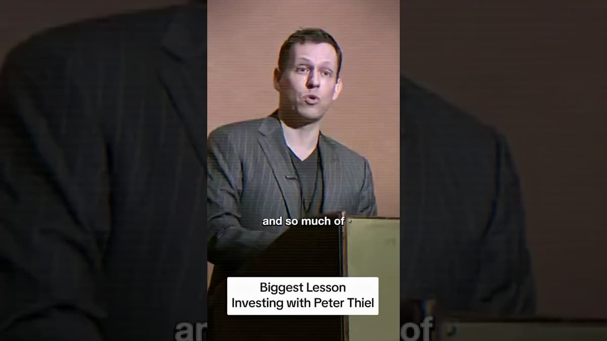 Biggest Lessons From Peter Thiel