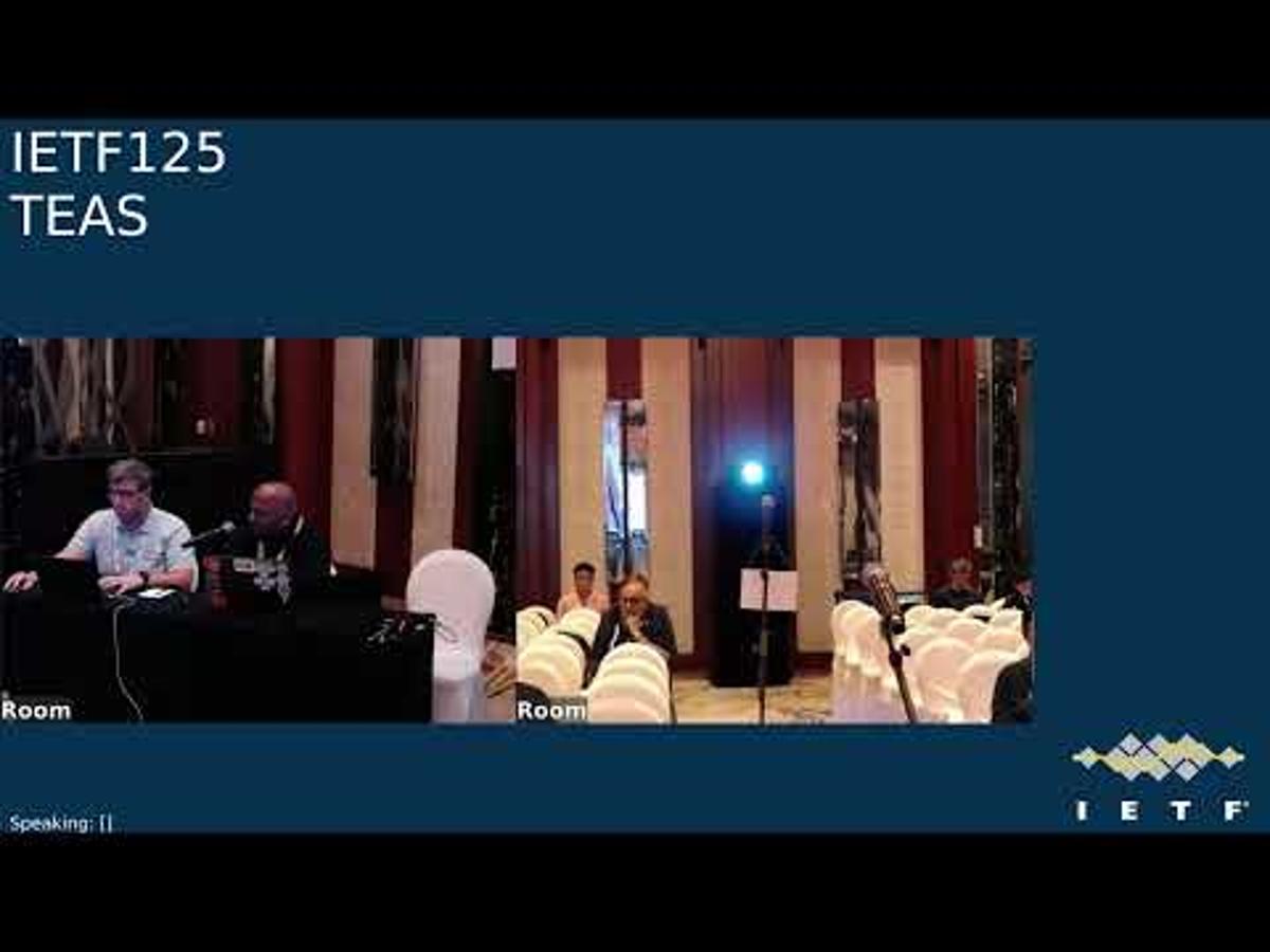 IETF 125: Traffic Engineering Architecture and Signaling (TEAS) 2026-03-19 08:30