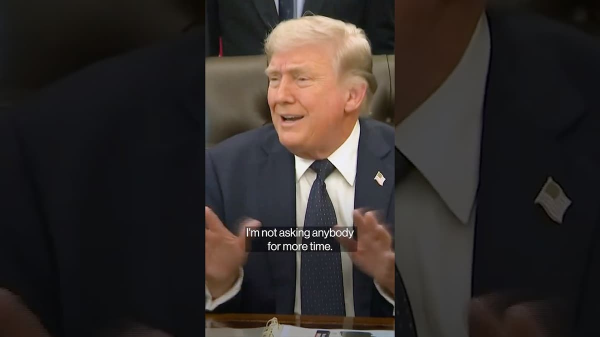 Trump Says He Won't Be Rushed to End Iran War