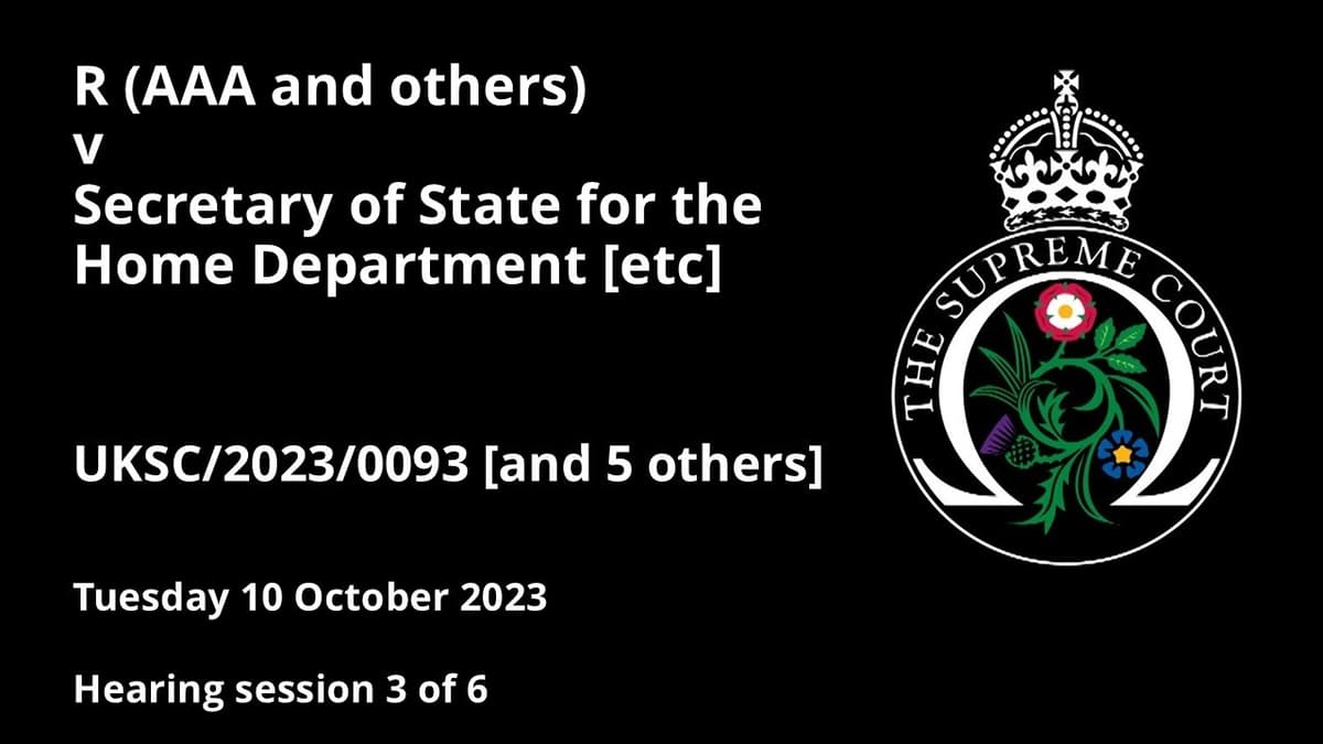 R (AAA (Syria) and Others) v Secretary of State for the Home Department