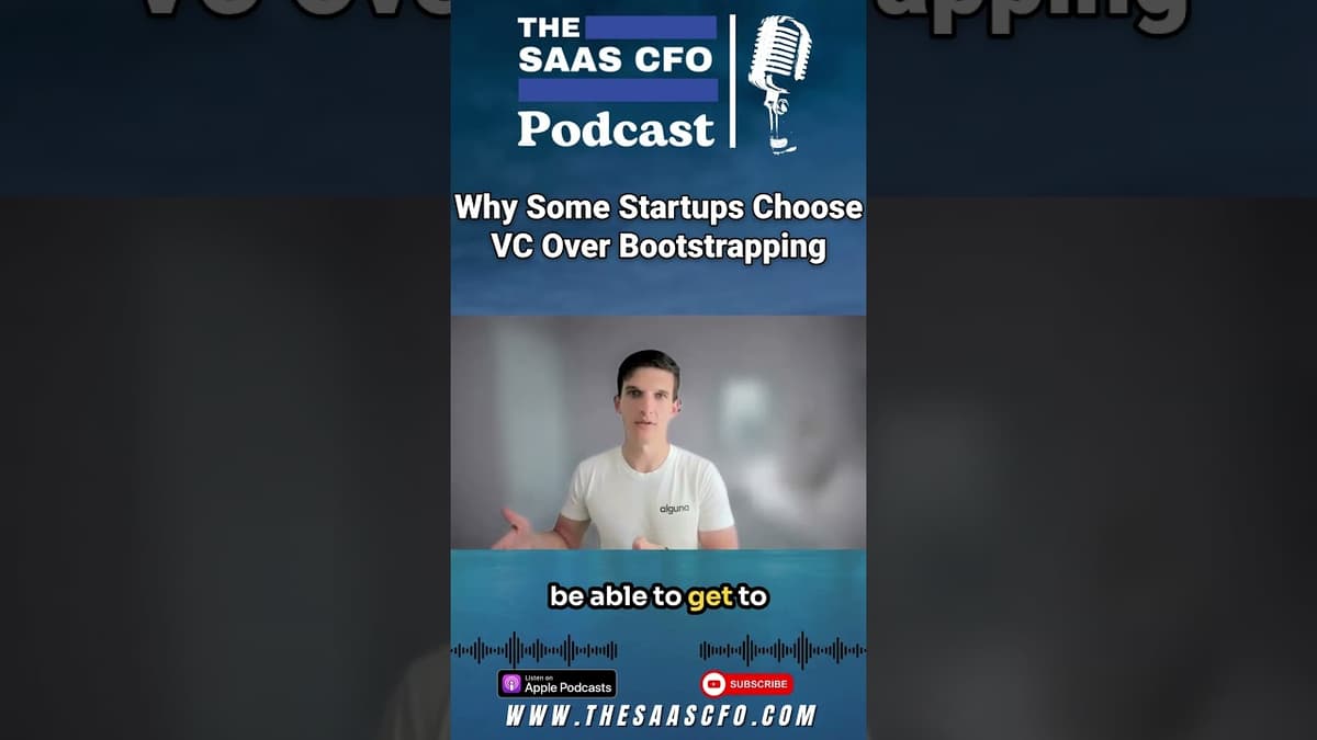 Why Some Startups Choose VC Over Bootstrapping #saas #podcast #AI #alguna #startup #shorts