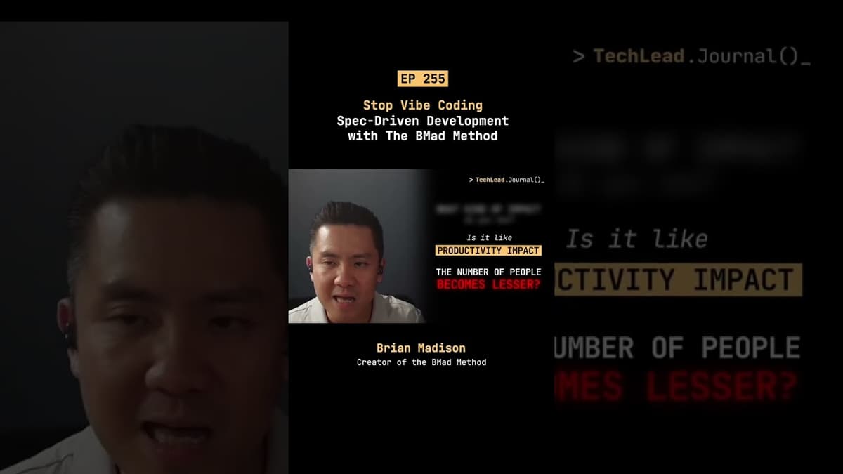 Stop Vibe Coding: Spec-Driven Development with The BMad Method #trailer #short