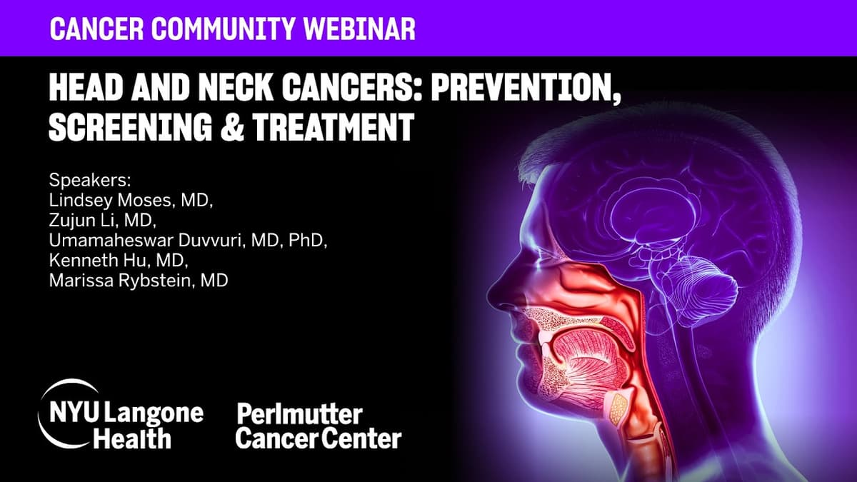Head & Neck Cancers: Prevention, Screening, Treatment & Clinical Trials