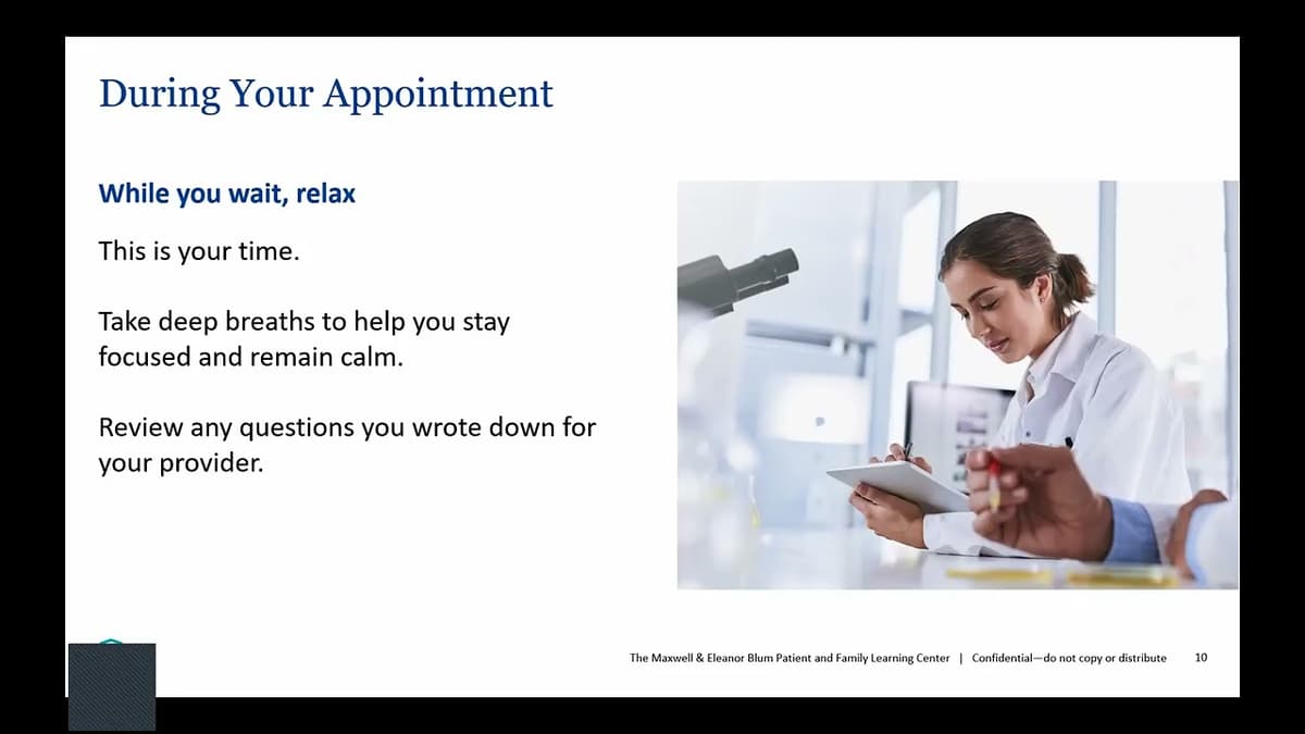 Blum Center Program: Preparing for Your Medical Appointments