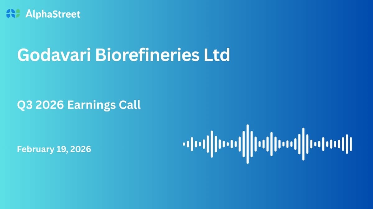 Godavari Biorefineries Ltd Q3 FY2025-26 Earnings Conference Call