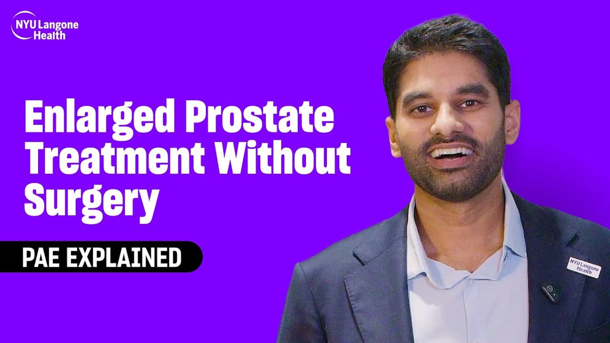 Enlarged Prostate Treatment Without Surgery | Prostate Artery Embolization Explained