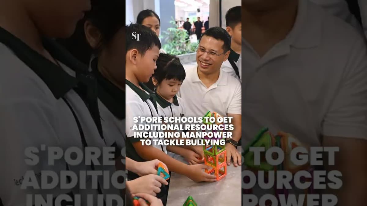 S'pore Schools to Get Additional Resources Including Manpower to Tackle Bullying