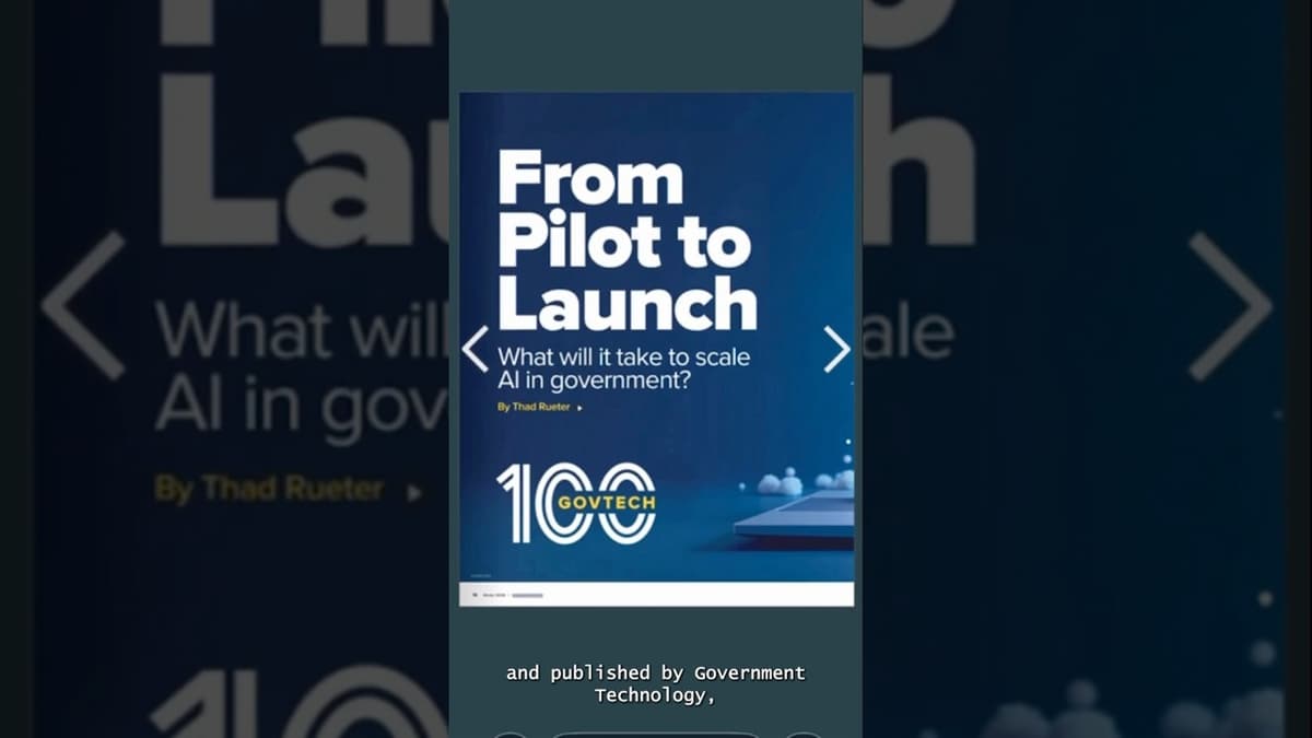 GT Fast5: Will AI Actually Scale in Government? 🚀 #GovTech #AI #Innovation #Shorts