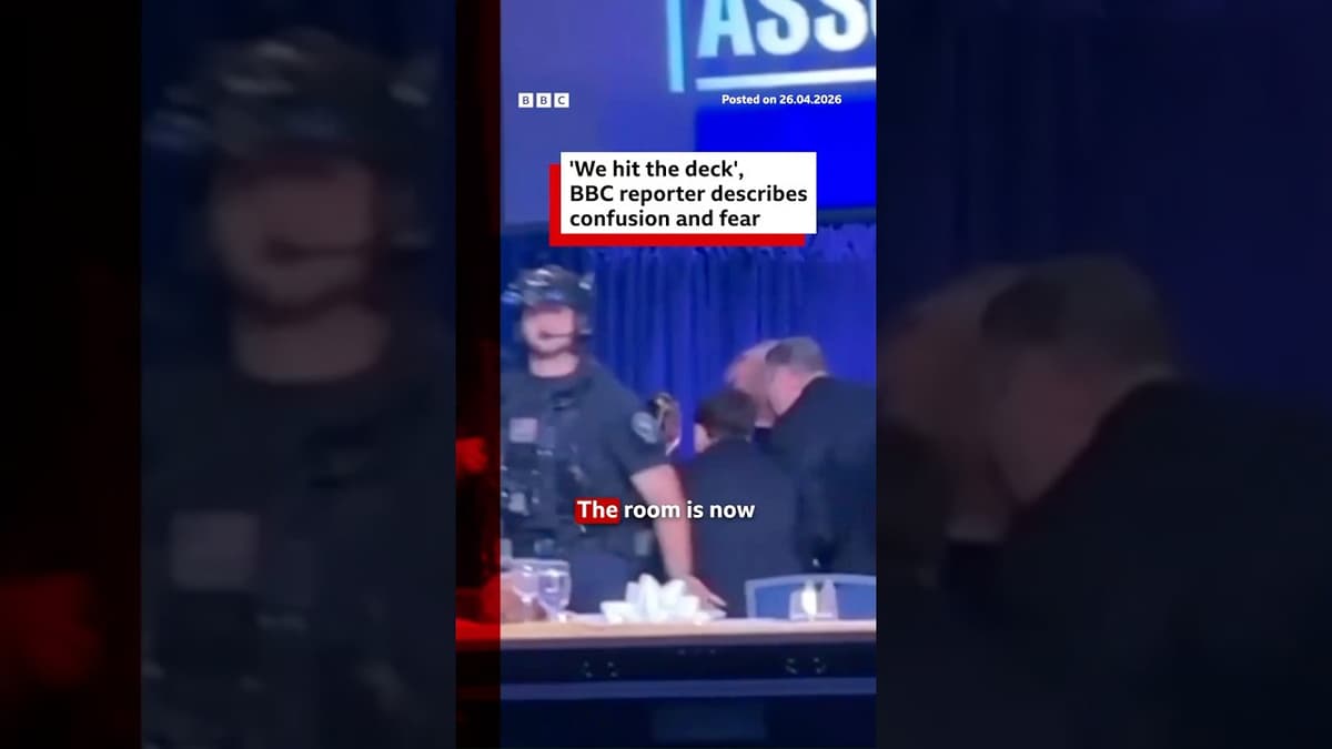 BBC Reporter Recalls Moment of Shooting at Correspondents' Dinner. #DonaldTrump #BBCNews