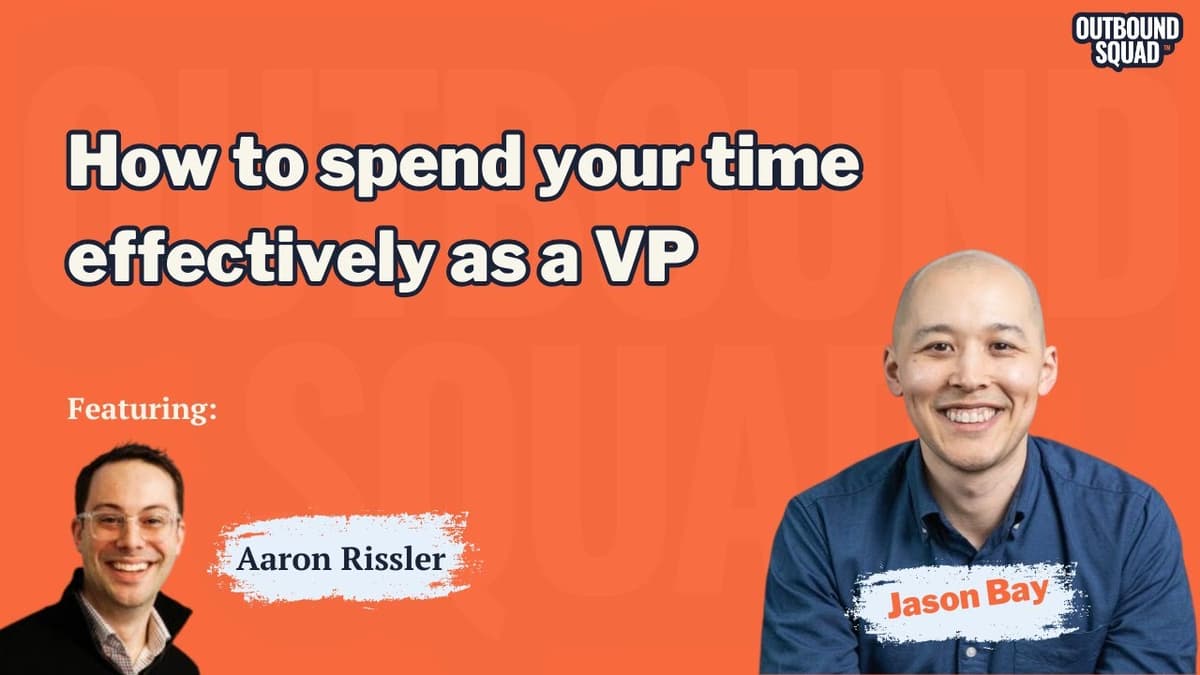 How to Spend Your Time Effectively as a VP