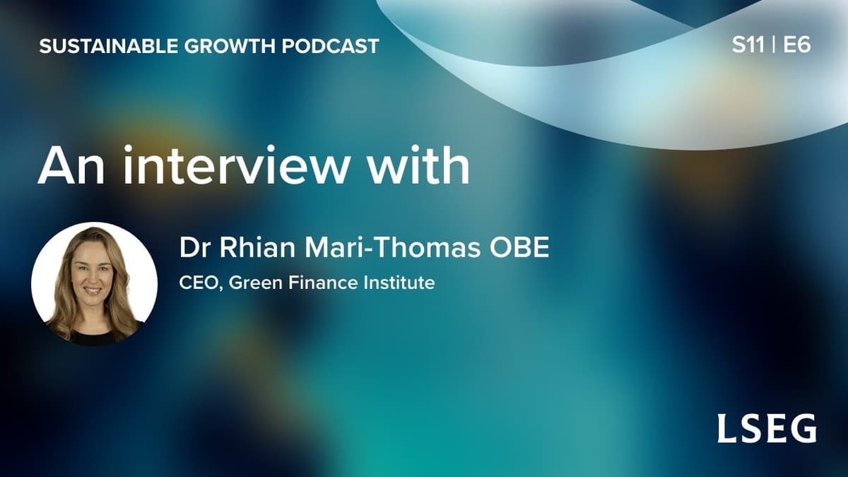 Transactions to Transitions: The Realities of Financing Sustainable Growth | LSEG Sustainable Growth