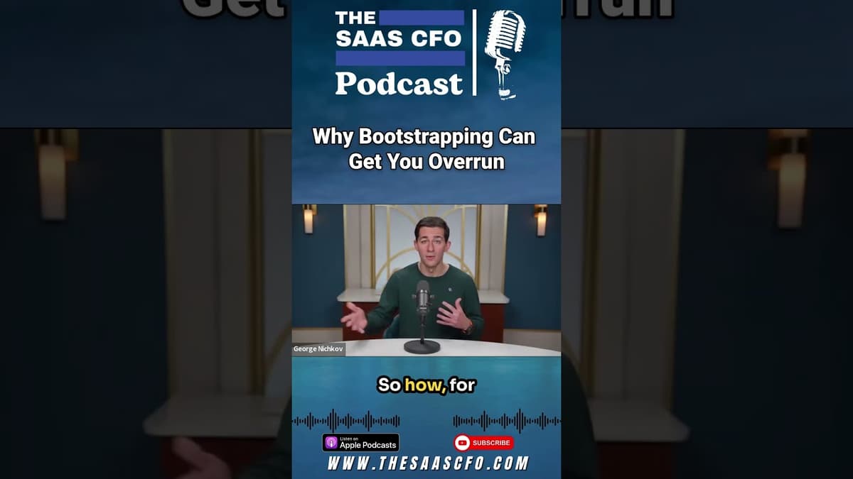 Why Bootstrapping Can Get You Overrun #saas #podcast #shorts #ai #taxnova #bootstrap