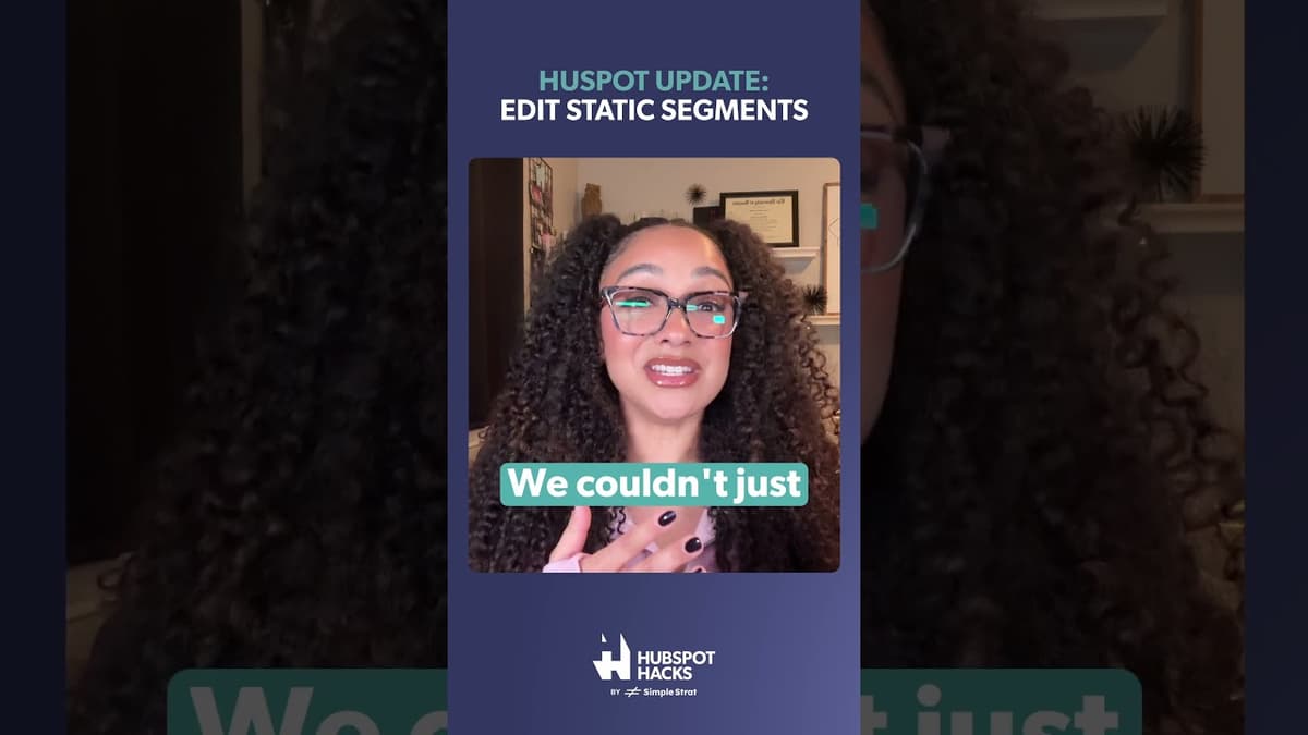 Stop Rebuilding Static Segments From Scratch #shorts