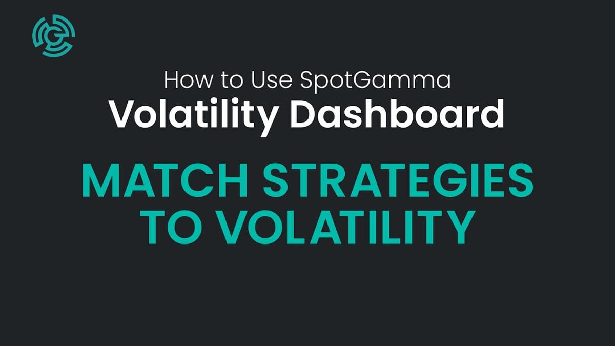 Volatility Dashboard #6: Match Strategies to Volatility | SpotGamma