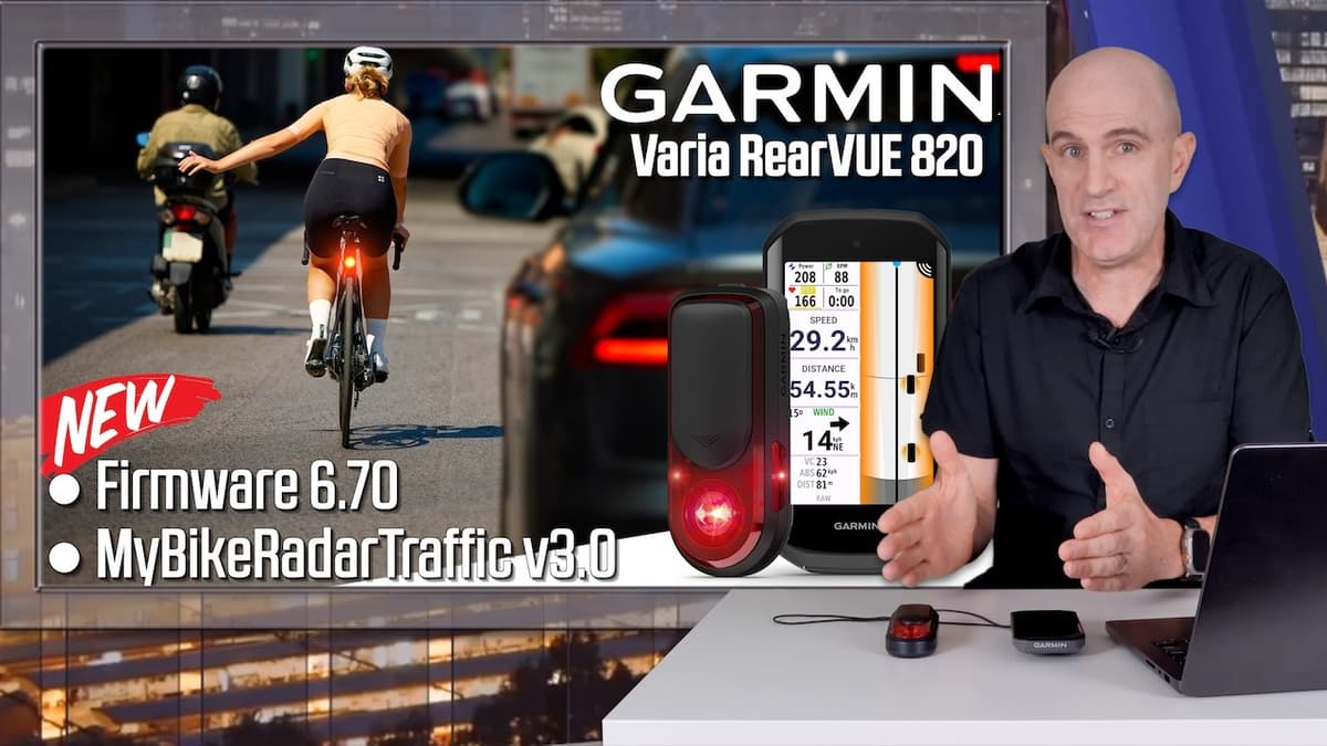 GARMIN Varia RearVue 820 v6.70 // MyBikeRadar Traffic v3.0