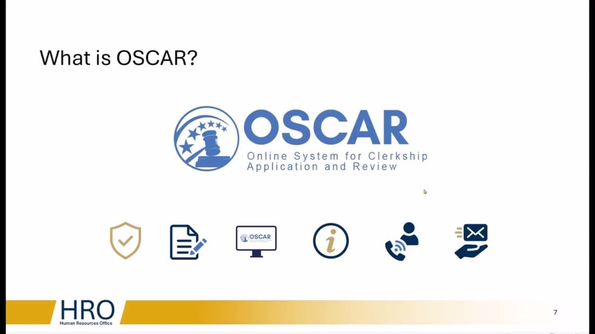 OSCAR Webinar: Managing Applicants and Applications for Law Schools
