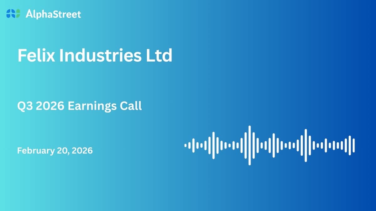 Felix Industries Ltd Q3 FY2025-26 Earnings Conference Call