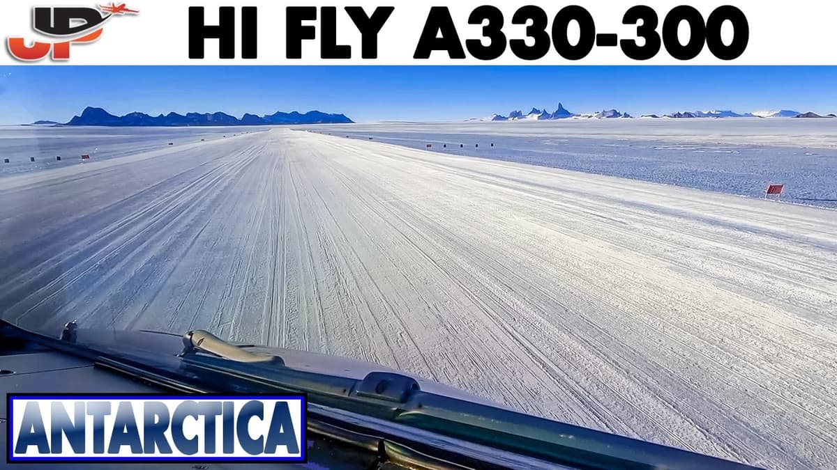 1st Airbus A330 Takeoff From a Blue Ice Runway in Antarctica