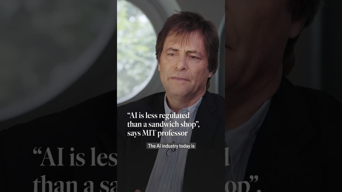 "AI Is Less Regulated than a Sandwich Shop", Says MIT Professor | The Economist