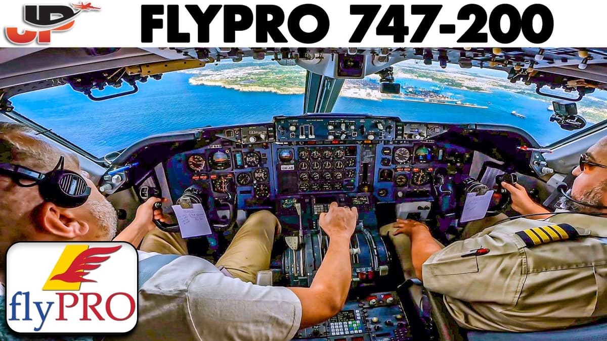 Boeing 747-200 Classic Cockpit Birmingham to Malta