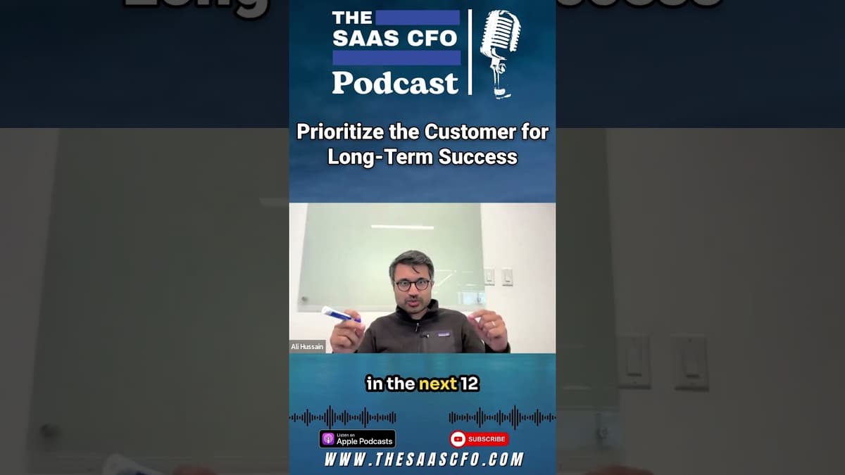 Prioritize the Customer for Long Term Success #saas #ai #shorts #tabs #podcast
