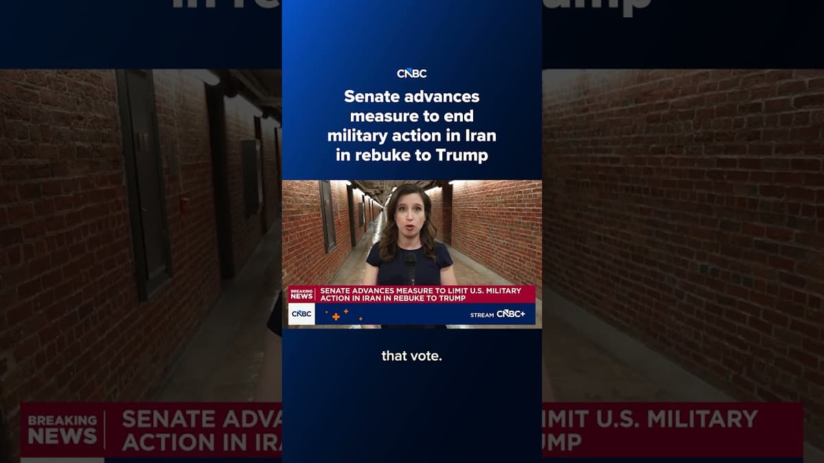 Senate Advances Measure to End Military Action in Iran in Rebuke to Trump