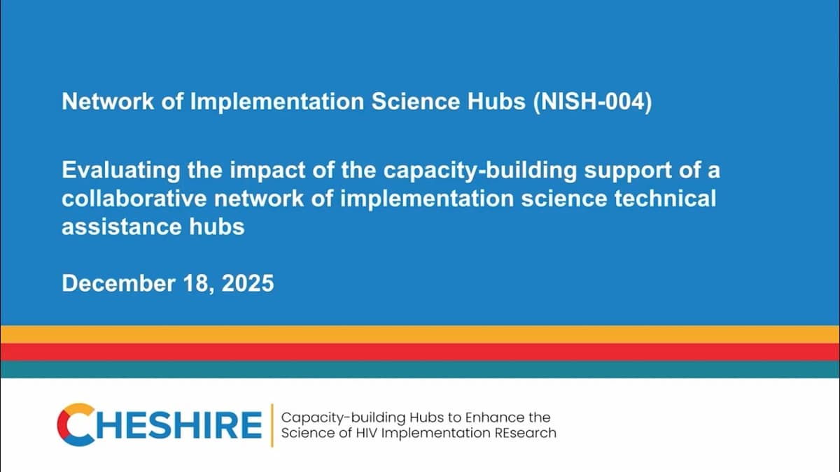 Cheshire Network Seminar: Network of Implementation Science Hubs