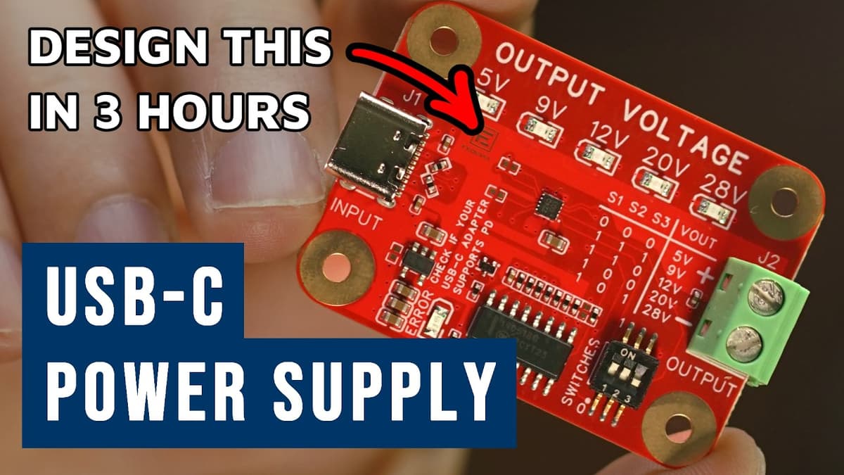 How to Design a USB-C Power Supply (5V–28V) in 3 Hours | Full Tutorial | EasyEDA