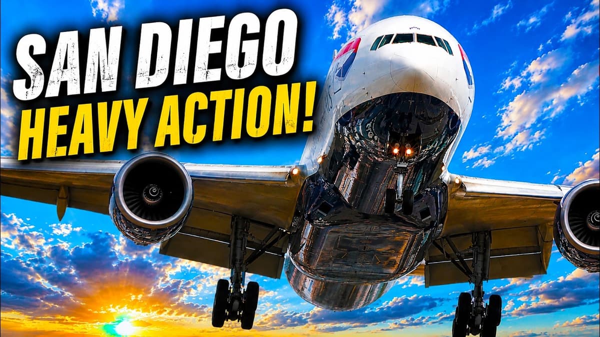 PURE AVIATION ACTION at SAN! Heavy Jets Landing in San Diego
