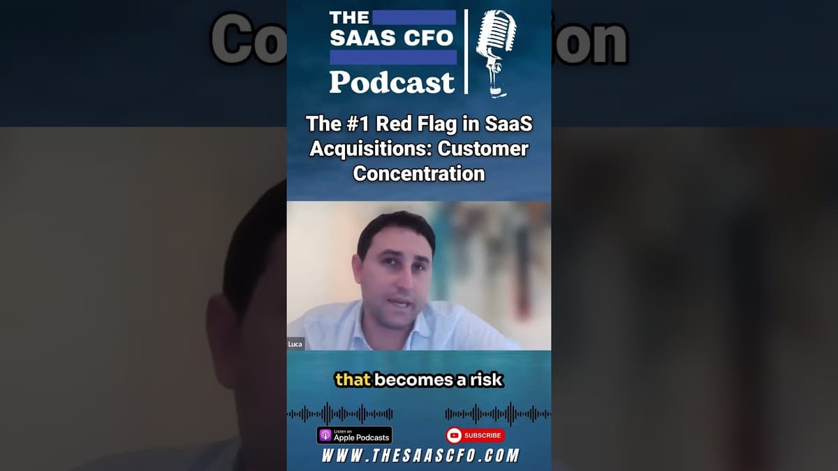 The #1 Red Flag in SaaS Acquisitions: Customer Concentration #saas #podcast #shorts #ai #shopcircle