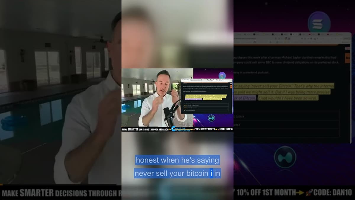 Michael Saylor: 'Never Be a Net Seller' Explained