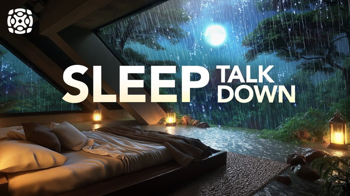 Guided Sleep Meditation with Rain Sounds, Sleep Hypnosis Insomnia Relief