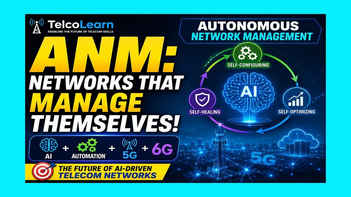 Autonomous Network Management (ANM) | The Future of AI-Driven Telecom Networks by TelcoLearn