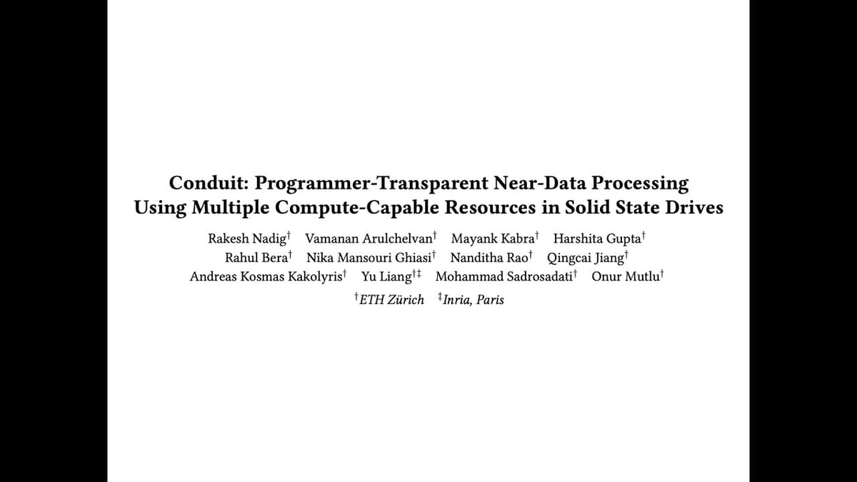 Seminar in Comp. Arch. - S3: Conduit (Spring 2026)