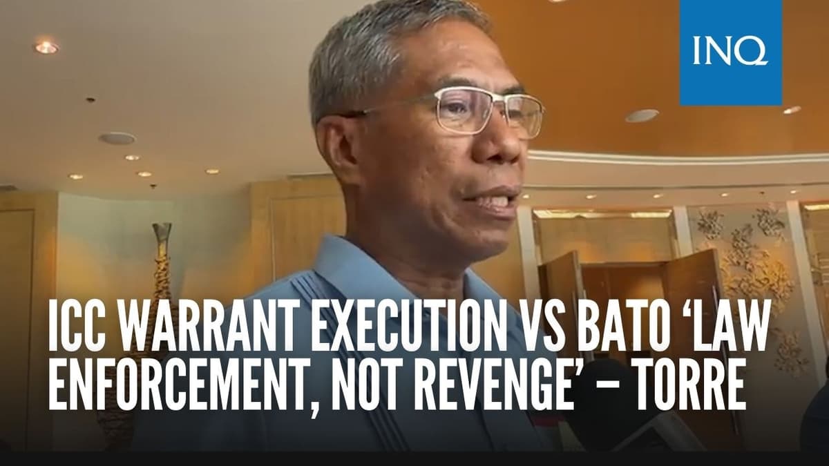 ICC Warrant Execution vs Bato ‘Law Enforcement, Not Revenge’ – Torre