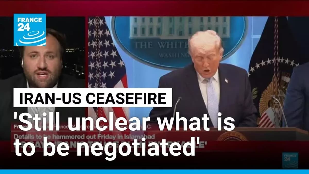 US-Iran Ceasefire: 'Still Unclear What Is to Be Negotiated' • FRANCE 24 English