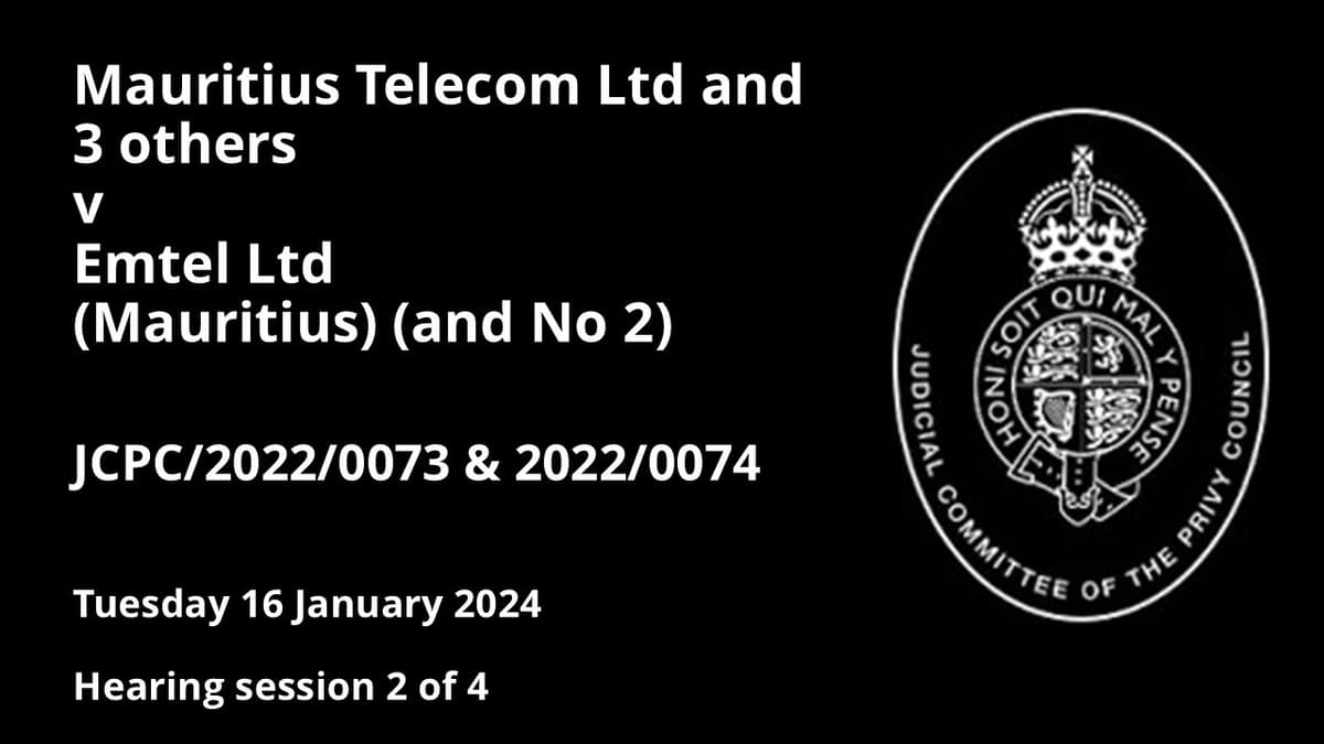 Mauritius Telecom Ltd and 3 Others v Emtel Ltd (Mauritius)