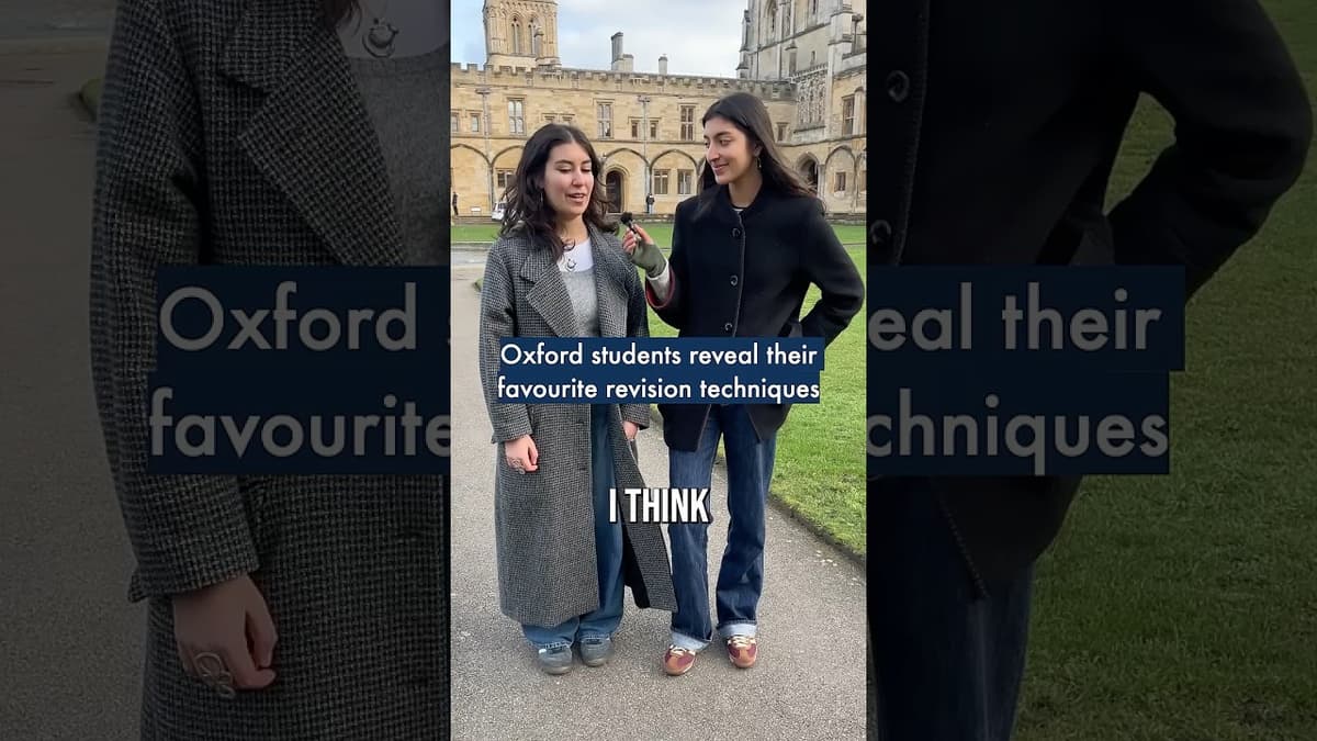 Oxford Students Share Their BEST Revision Techniques 👀 #OxfordUniversity #Examseason