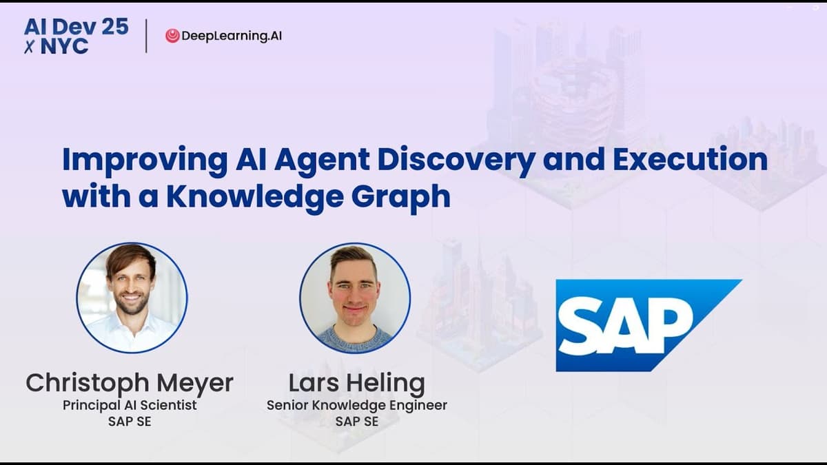AI Dev 25 X NYC | Christoph Meyer, Lars Heling: Improving AI Agent Discovery with a Knowledge Graph