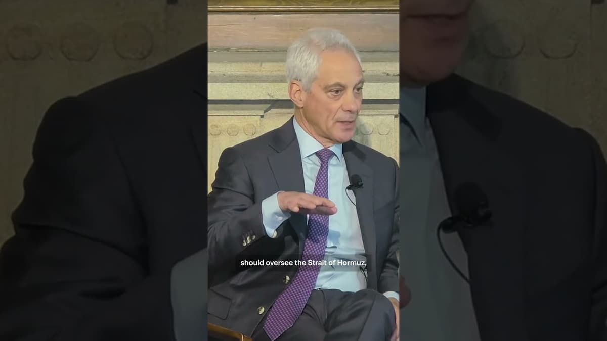 Rahm Emanuel on the Strait of Hormuz Crisis